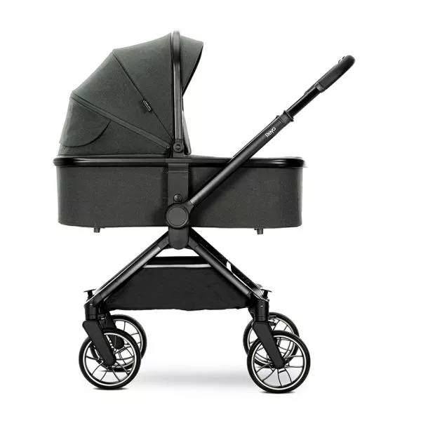 Carucior Set 2 in 1, Reya, cos individual cu maner de transport, maner si sezut reversibile, pana la 22 kg, Green 2