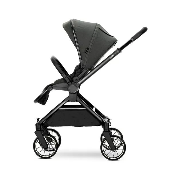 Carucior Set 2 in 1, Reya, cos individual cu maner de transport, maner si sezut reversibile, pana la 22 kg, Green 7