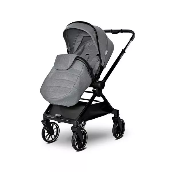 Carucior Set 2 in 1, Reya, cos individual cu maner de transport, maner si sezut reversibile, pana la 22 kg, Grey 8