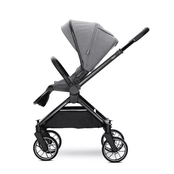 Carucior Set 2 in 1, Reya, cos individual cu maner de transport, maner si sezut reversibile, pana la 22 kg, Grey 7