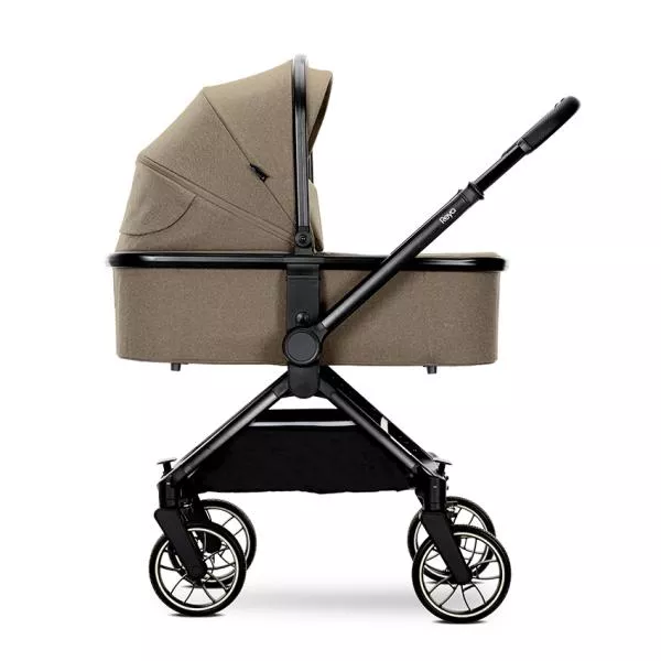Carucior Set 2 in 1, Reya, cos individual cu maner de transport, maner si sezut reversibile, pana la 22 kg, Beige 2