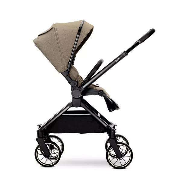 Carucior Set 2 in 1, Reya, cos individual cu maner de transport, maner si sezut reversibile, pana la 22 kg, Beige 6