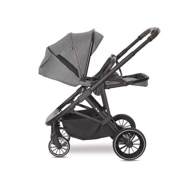 Carucior Set 3 in 1, Aria, cosulet auto Aria Luxe 40-87 cm inclus, multiple accesorii, Grey 14