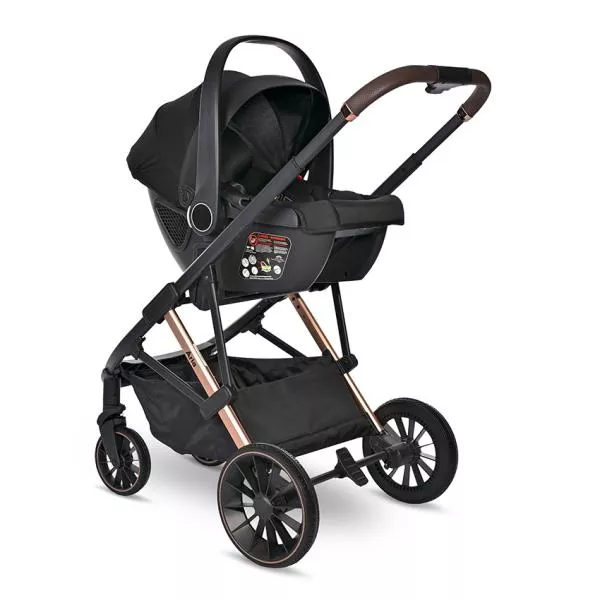 Carucior Set 3 in 1, Aria, cosulet auto Aria Luxe 40-87 cm inclus, multiple accesorii, Green 12