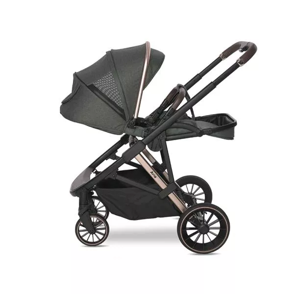 Carucior Set 3 in 1, Aria, cosulet auto Aria Luxe 40-87 cm inclus, multiple accesorii, Green 16