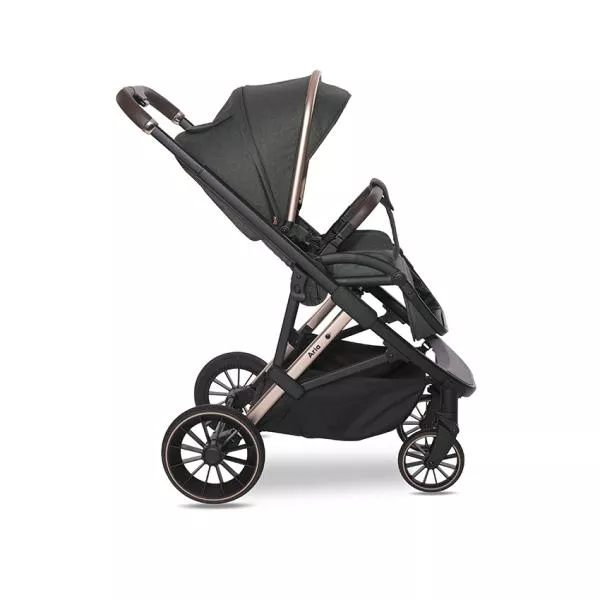 Carucior Set 3 in 1, Aria, cosulet auto Aria Luxe 40-87 cm inclus, multiple accesorii, Green 17