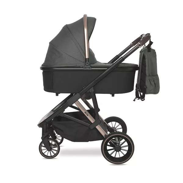 Carucior Set 3 in 1, Aria, cosulet auto Aria Luxe 40-87 cm inclus, multiple accesorii, Green 4
