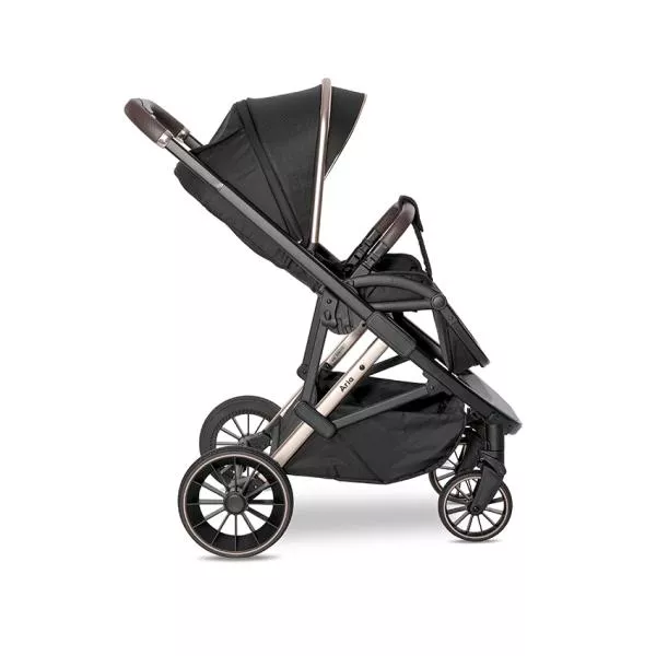 Carucior Set 3 in 1, Aria, cosulet auto Aria Luxe 40-87 cm inclus, multiple accesorii, Black 16