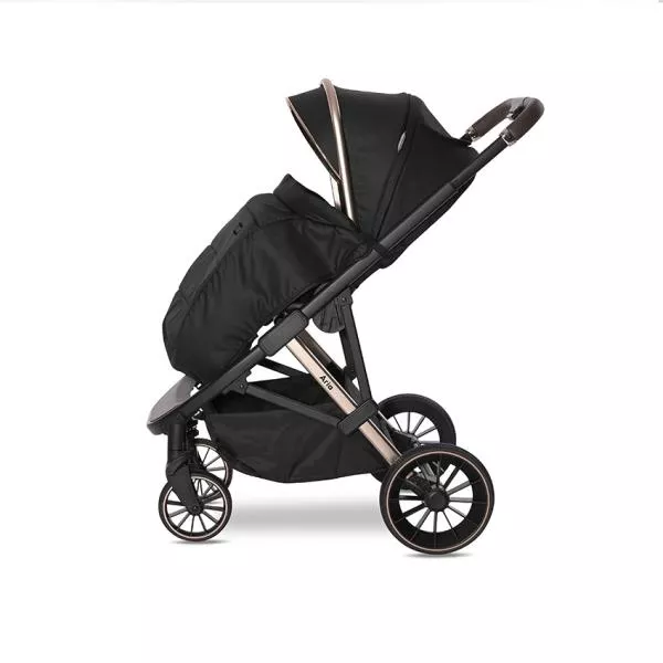 Carucior Set 3 in 1, Aria, cosulet auto Aria Luxe 40-87 cm inclus, multiple accesorii, Black 8