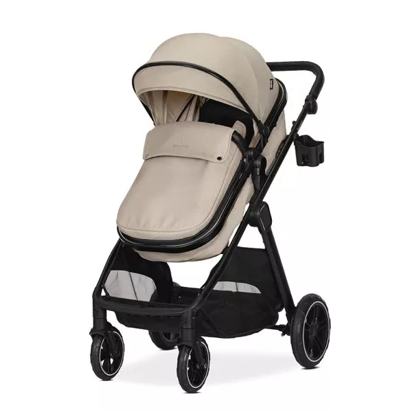 Carucior Set 3 in 1, Aspen, transformabil, sezut reversibil, scoica auto inclusa, 0 luni+, pana la 22 kg, Cappuccino 3