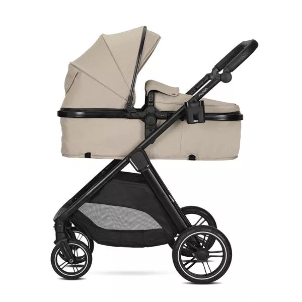 Carucior Set 3 in 1, Aspen, transformabil, sezut reversibil, scoica auto inclusa, 0 luni+, pana la 22 kg, Cappuccino 4