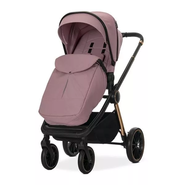 Carucior Set 3 in 1, Bianca, cos landou individual, cosulet auto Aria Luxe inclus, cadru din aluminiu, pana la 22 kg, Pink 3