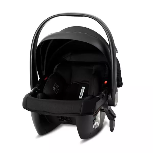 Carucior Set 3 in 1, Bianca, cos landou individual, cosulet auto Aria Luxe inclus, cadru din aluminiu, pana la 22 kg, Pink 9