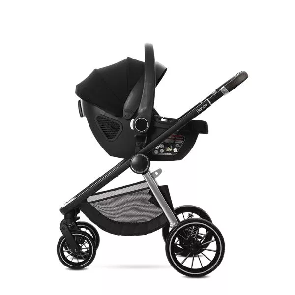 Carucior Set 3 in 1, Bianca, cos landou individual, cosulet auto Aria Luxe inclus, cadru din aluminiu, pana la 22 kg, Blue 7