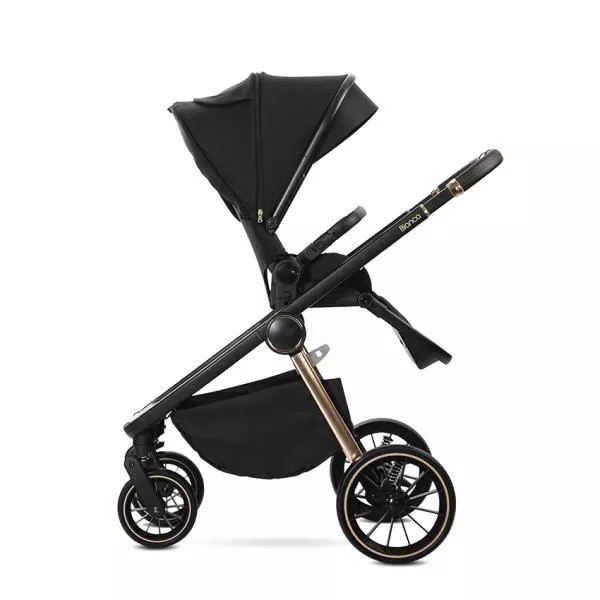 Carucior Set 3 in 1, Bianca, prevazut cu sistem anti-reflux, pana la 22 kg, Negru 5