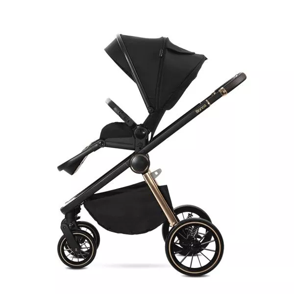 Carucior Set 3 in 1, Bianca, prevazut cu sistem anti-reflux, pana la 22 kg, Negru 6