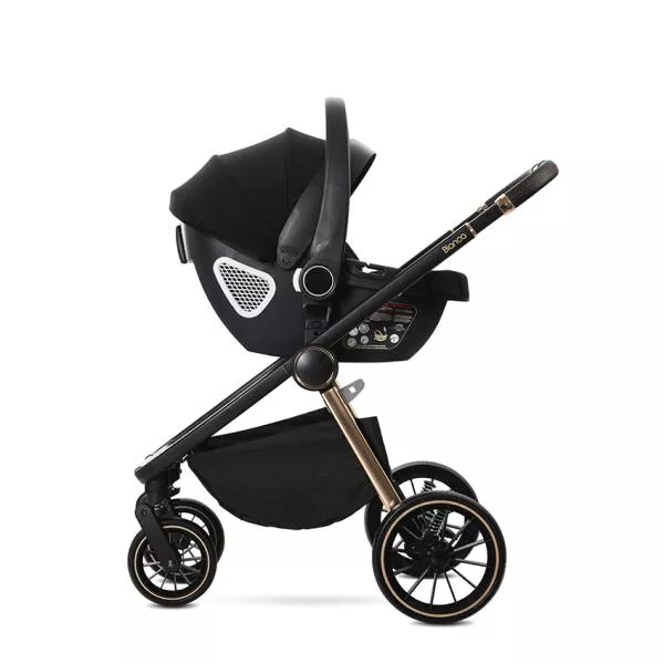Carucior Set 3 in 1, Bianca, prevazut cu sistem anti-reflux, pana la 22 kg, Negru 7