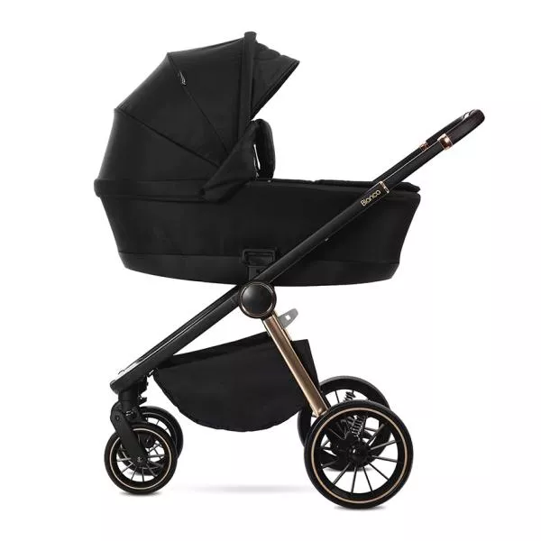 Carucior Set 3 in 1, Bianca, prevazut cu sistem anti-reflux, pana la 22 kg, Negru 2