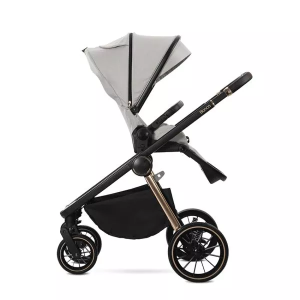 Carucior Set 3 in 1, Bianca, prevazut cu sistem anti-reflux, pana la 22 kg, Beige 5