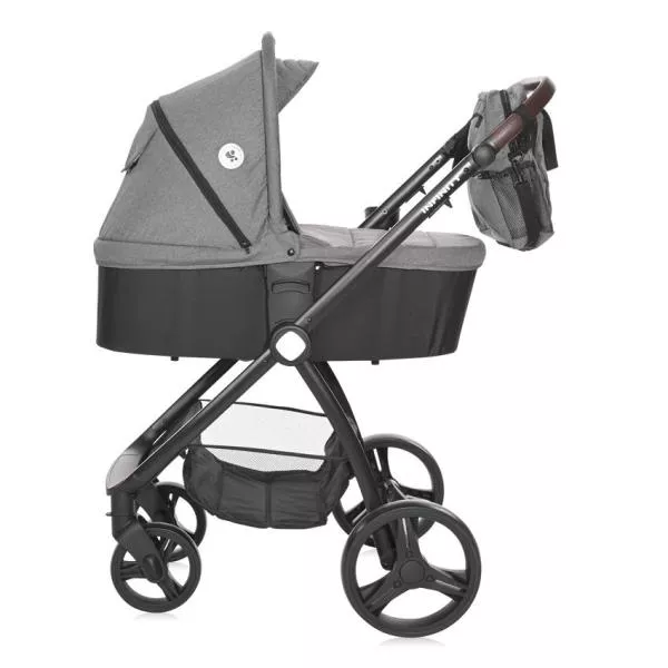 Carucior set 3 in 1, Infinity, de la 0 luni pana la 4 ani, maxim 22 kg, cadru din aluminiu, Gri Glaciar 4