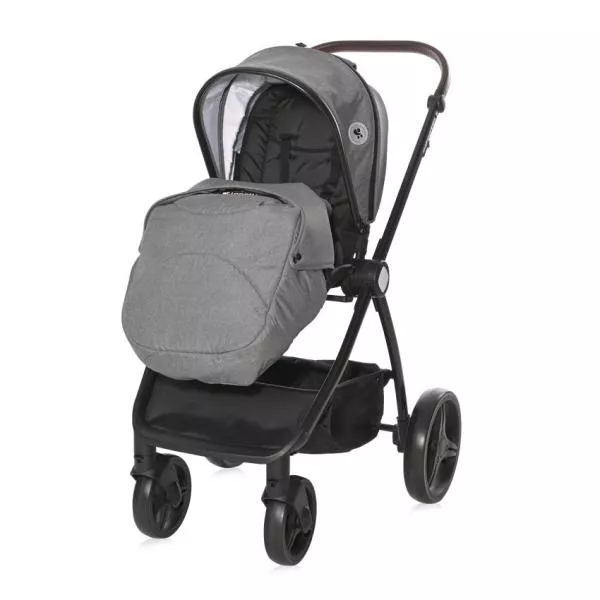 Carucior set 3 in 1, Infinity, de la 0 luni pana la 4 ani, maxim 22 kg, cadru din aluminiu, Gri Glaciar 6