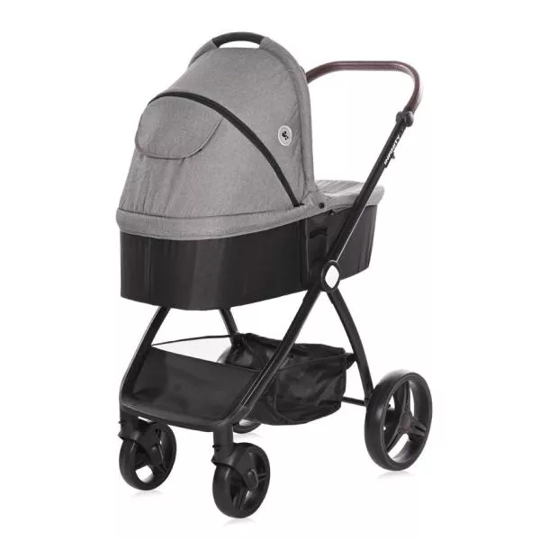 Carucior set 3 in 1, Infinity, de la 0 luni pana la 4 ani, maxim 22 kg, cadru din aluminiu, Gri Glaciar 12