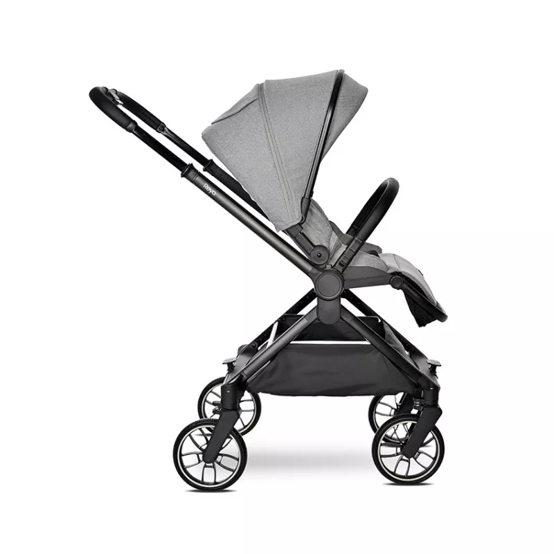 Carucior Set 3 in 1, Reya, maner reversibil, pana la 22 kg, Gri 13