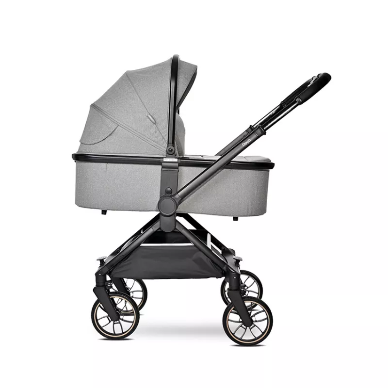 Carucior Set 3 in 1, Reya, maner reversibil, pana la 22 kg, Gri 3