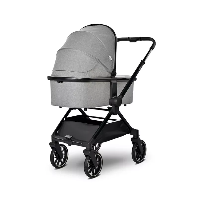 Carucior Set 3 in 1, Reya, maner reversibil, pana la 22 kg, Gri 5