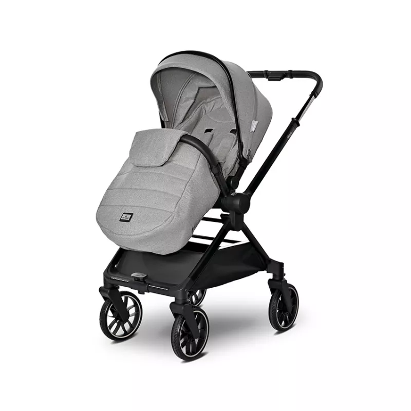 Carucior Set 3 in 1, Reya, maner reversibil, pana la 22 kg, Gri 8