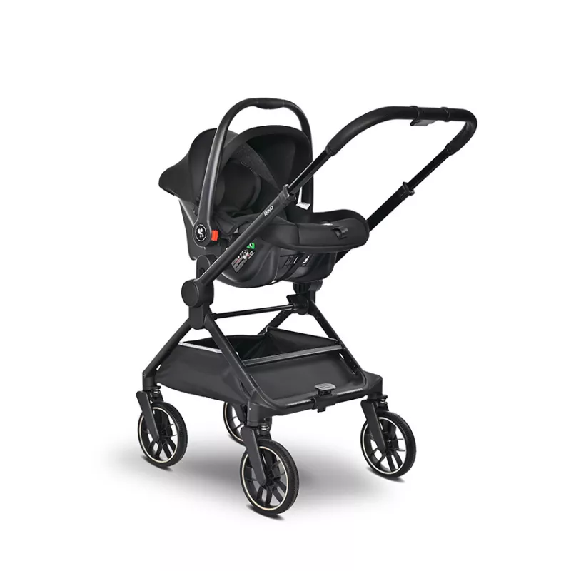 Carucior Set 3 in 1, Reya, maner reversibil, pana la 22 kg, Verde 11