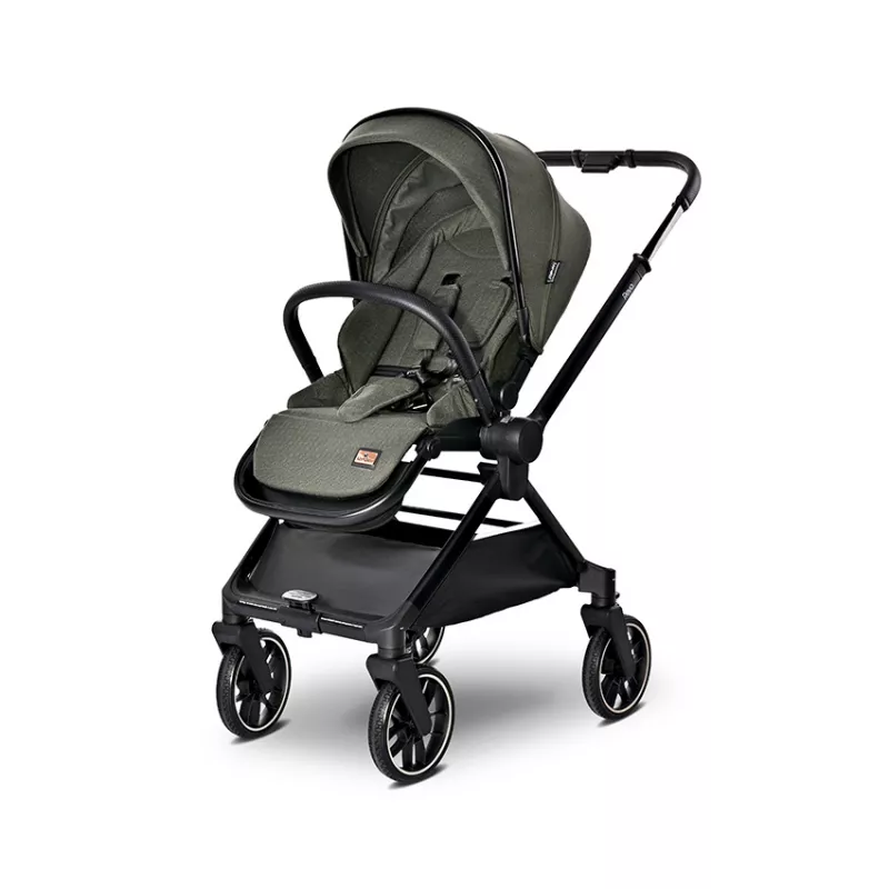 Carucior Set 3 in 1, Reya, maner reversibil, pana la 22 kg, Verde 7
