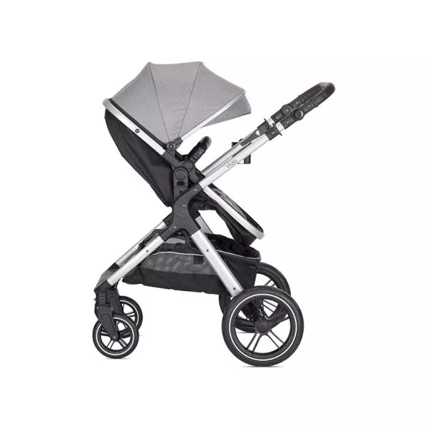 Carucior Set 3 in1, Viola, cos auto Spirit inclus, transformabil, sezut reversibil,  pana la 22 kg, Grey 3