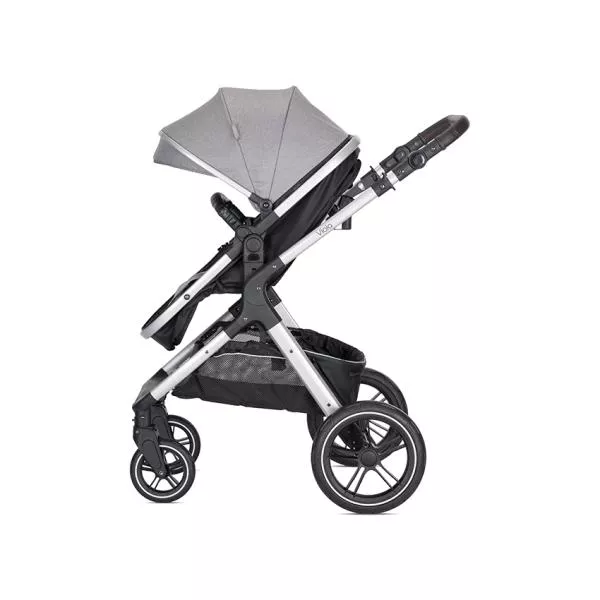 Carucior Set 3 in1, Viola, cos auto Spirit inclus, transformabil, sezut reversibil,  pana la 22 kg, Grey 4