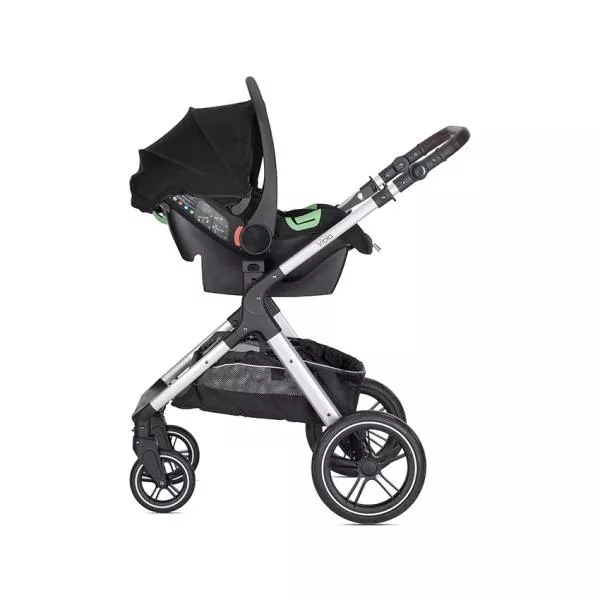 Carucior Set 3 in1, Viola, cos auto Spirit inclus, transformabil, sezut reversibil,  pana la 22 kg, Grey 7