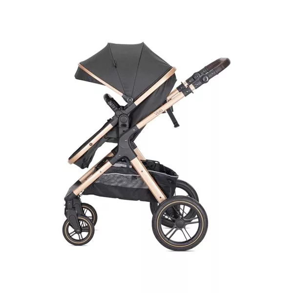 Carucior Set 3 in1, Viola, cos auto Spirit inclus, transformabil, sezut reversibil,  pana la 22 kg, Black 4