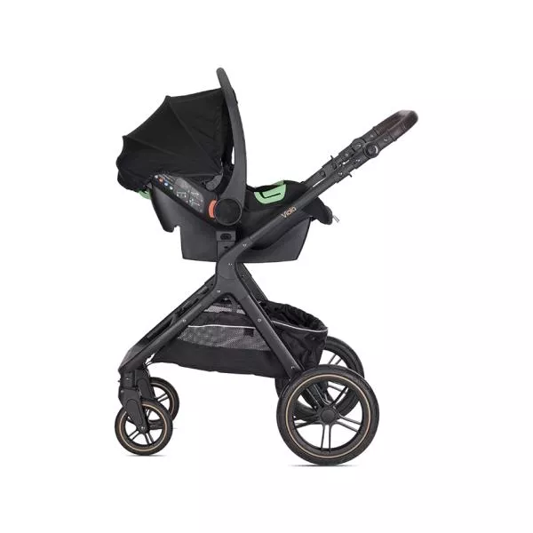 Carucior Set 3 in1, Viola, cos auto Spirit inclus, transformabil, sezut reversibil,  pana la 22 kg, Beige 7