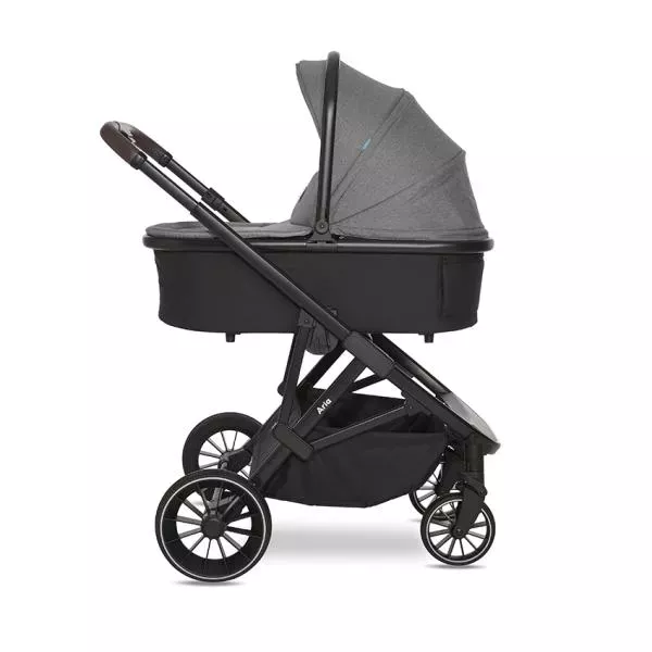 Carucior set 3in1,  Aria, cosulet auto Aria Luxe 40-87 cm inclus, Grey 7