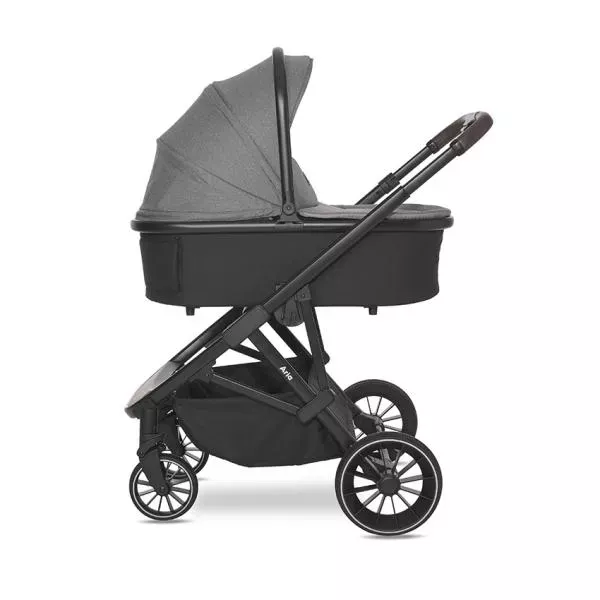 Carucior set 3in1,  Aria, cosulet auto Aria Luxe 40-87 cm inclus, Grey 8