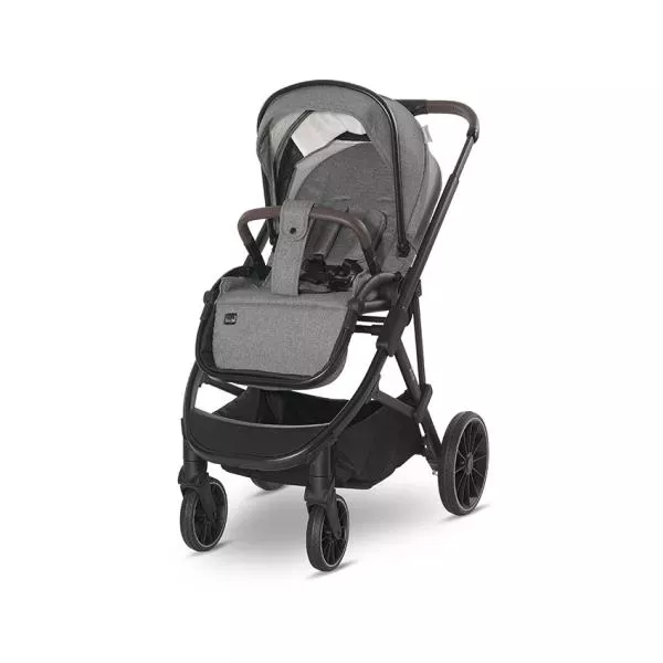 Carucior set 3in1,  Aria, cosulet auto Aria Luxe 40-87 cm inclus, Grey 2