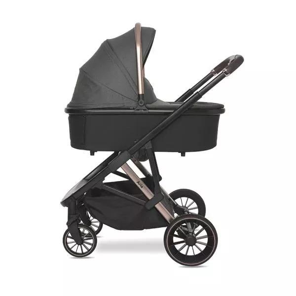 Carucior set 3in1,  Aria, cosulet auto Aria Luxe 40-87 cm inclus, Green 8