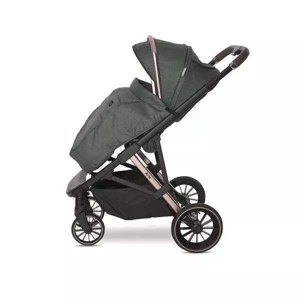 Carucior set 3in1,  Aria, cosulet auto Aria Luxe 40-87 cm inclus, Green 4