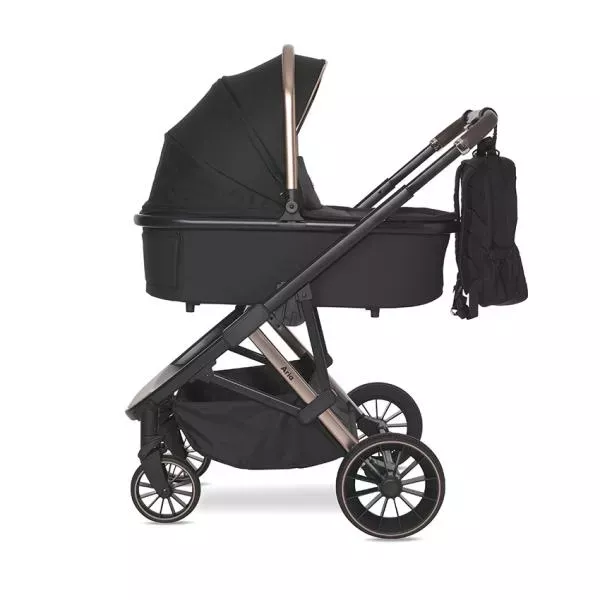 Carucior set 3in1,  Aria, cosulet auto Aria Luxe 40-87 cm inclus, Black 9