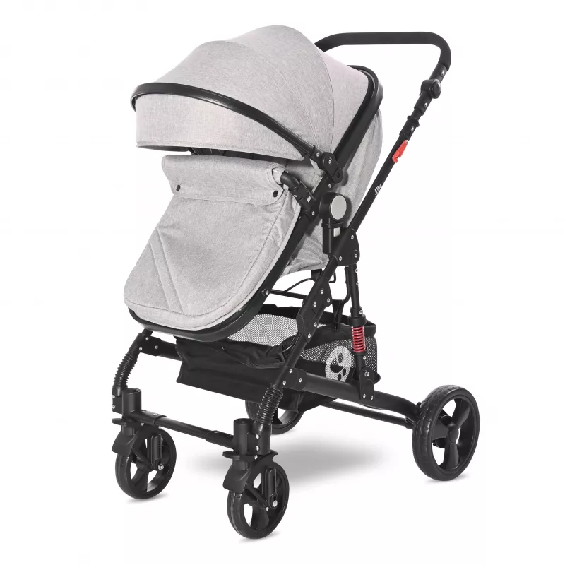 Carucior Set, Alba Classic, landou transformabil, cos auto inclus, cadru aluminiu, Grey 6