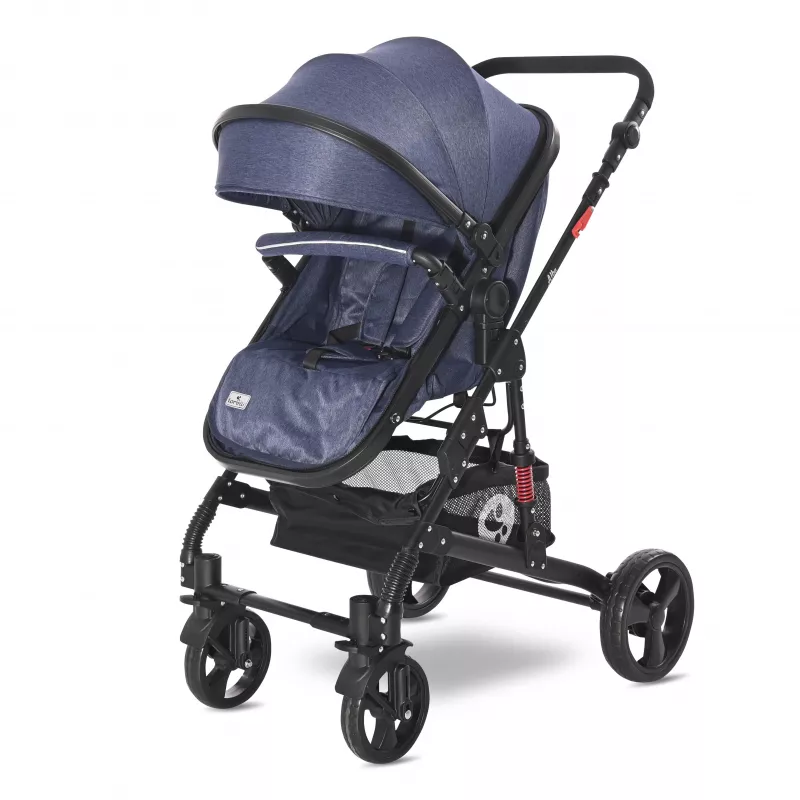 Carucior Set, Alba Classic, landou transformabil, cos auto inclus, cadru aluminiu, Jeans Blue 5