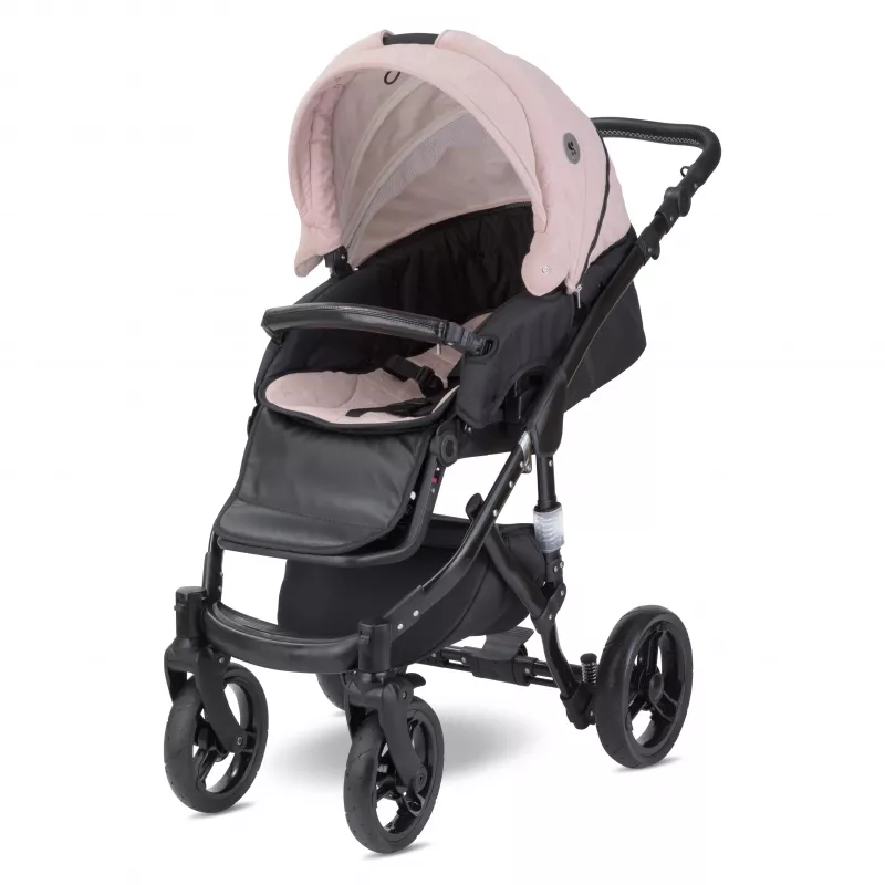 Carucior set Rimini Premium, landou separat, sezut reversibil, cadru din aluminiu, cos auto optional, Cameo Rose Stars 5
