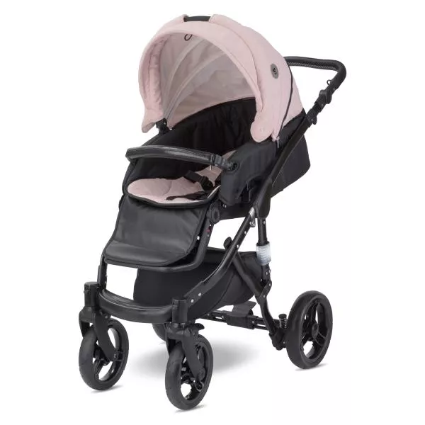 Carucior set Rimini Premium, landou separat, sezut reversibil, cadru din aluminiu, cos auto optional, Cameo Rose Stars 5