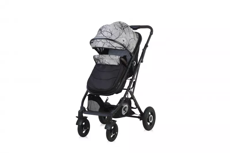 Carucior Set, Sena, landou transformabil, cos auto inclus, cadru din aluminiu, Grey Marble New 2