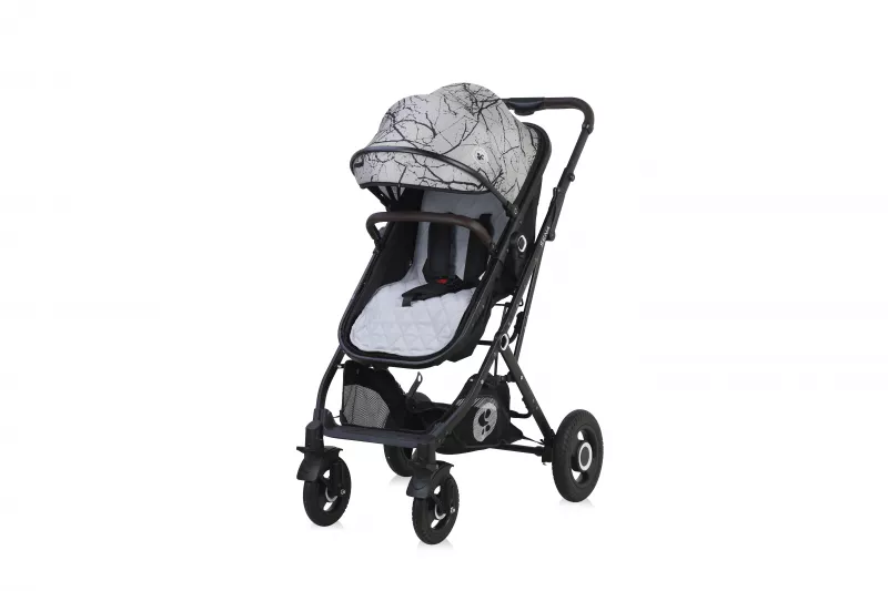 Carucior Set, Sena, landou transformabil, cos auto inclus, cadru din aluminiu, Grey Marble New 4