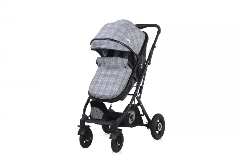 Carucior Set, Sena, landou transformabil, cos auto inclus, cadru din aluminiu, Grey Squared 6